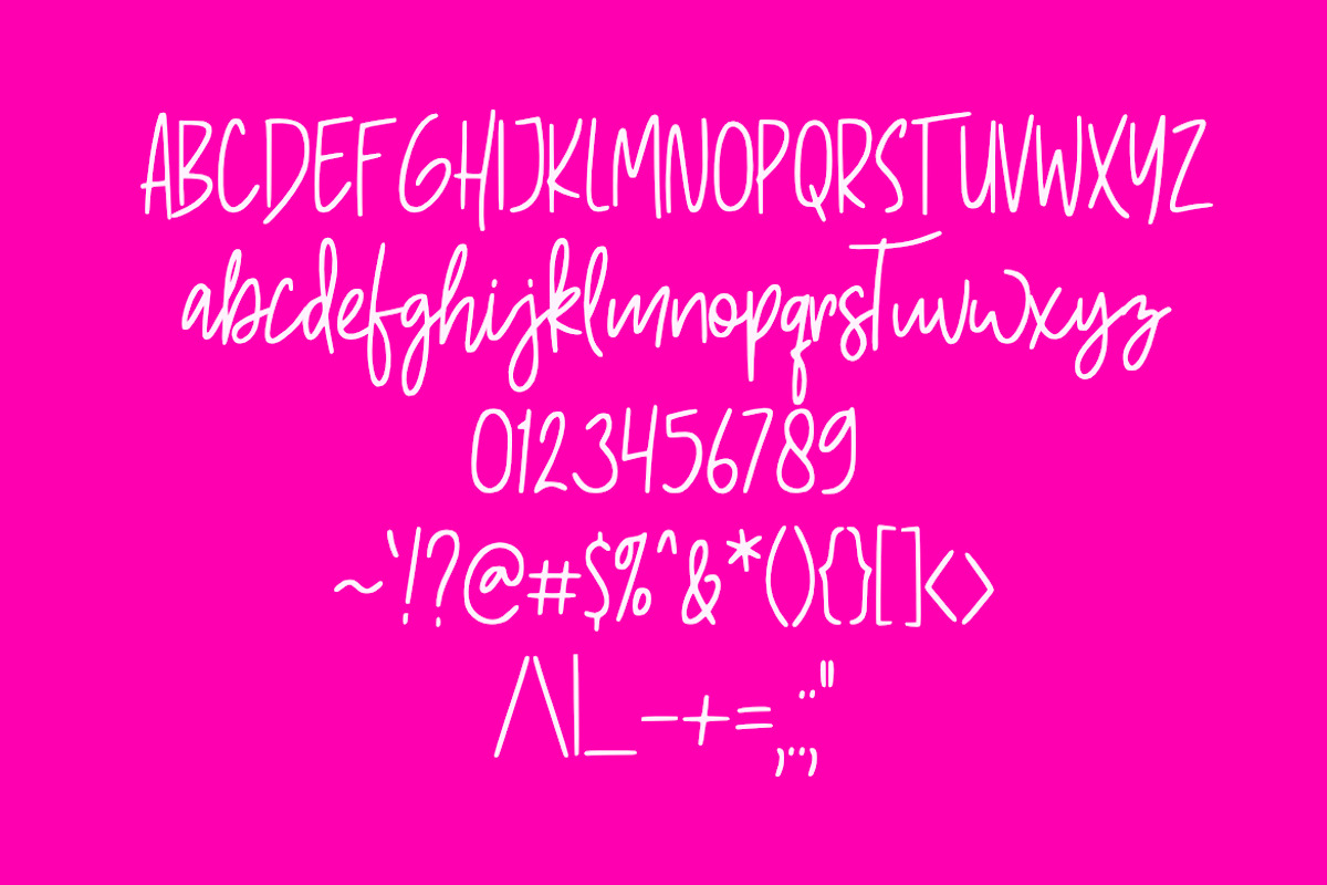 Pinky Sweet Cute Font preview 4