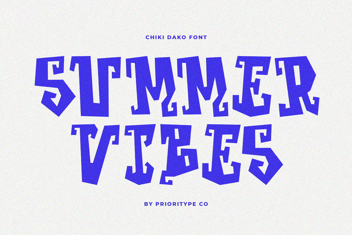 Chiki Dako - Playful Display Font, a Symbol Font by Prioritype Co (Photo 4 of 6)