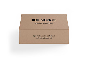 Kraft Paper Close Box Mockup