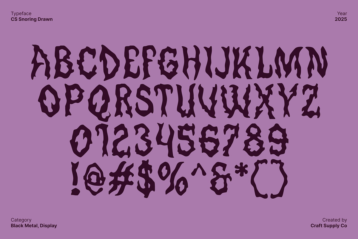 CS Snoring Drawn, a Blackletter Font by Craft Supply Co. (Photo 8 of 8)