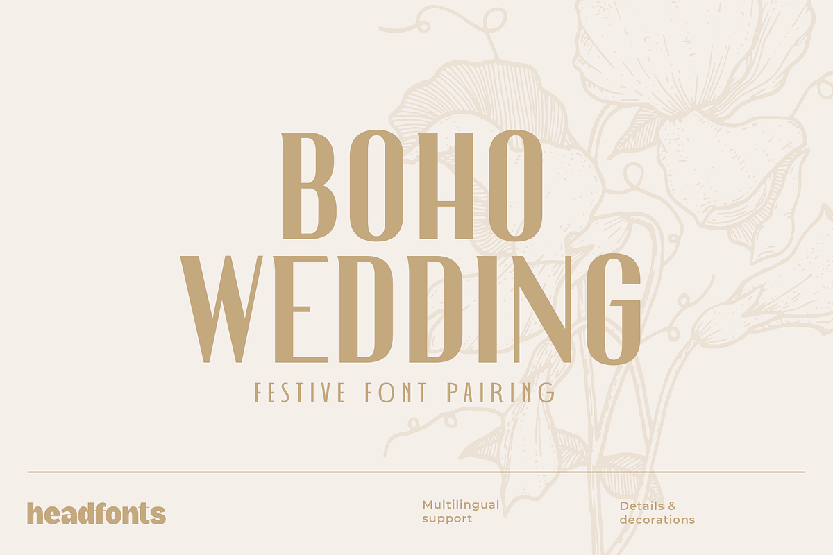 Boho Wedding Font Duo, a Sans Serif Font by Headfonts (Photo 1 of 9)