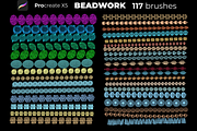 117 BEADWORK brushes  PROCREATE X5, a Brush Add-On by Graphics Resources (Thumbnail 2 of 7)
