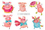 Piggy, an Animal Illustration by tony_funart (Thumbnail 2 of 10)