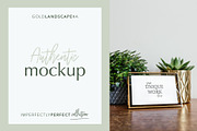 Gold Frame Mockup 3x2 Landscape#A, a Print Template by Julia Jane Creative (Thumbnail 1 of 5)