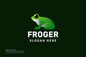 Frog Gradient Colorful Vector Logo, a Branding & Logo Template by yuanesei