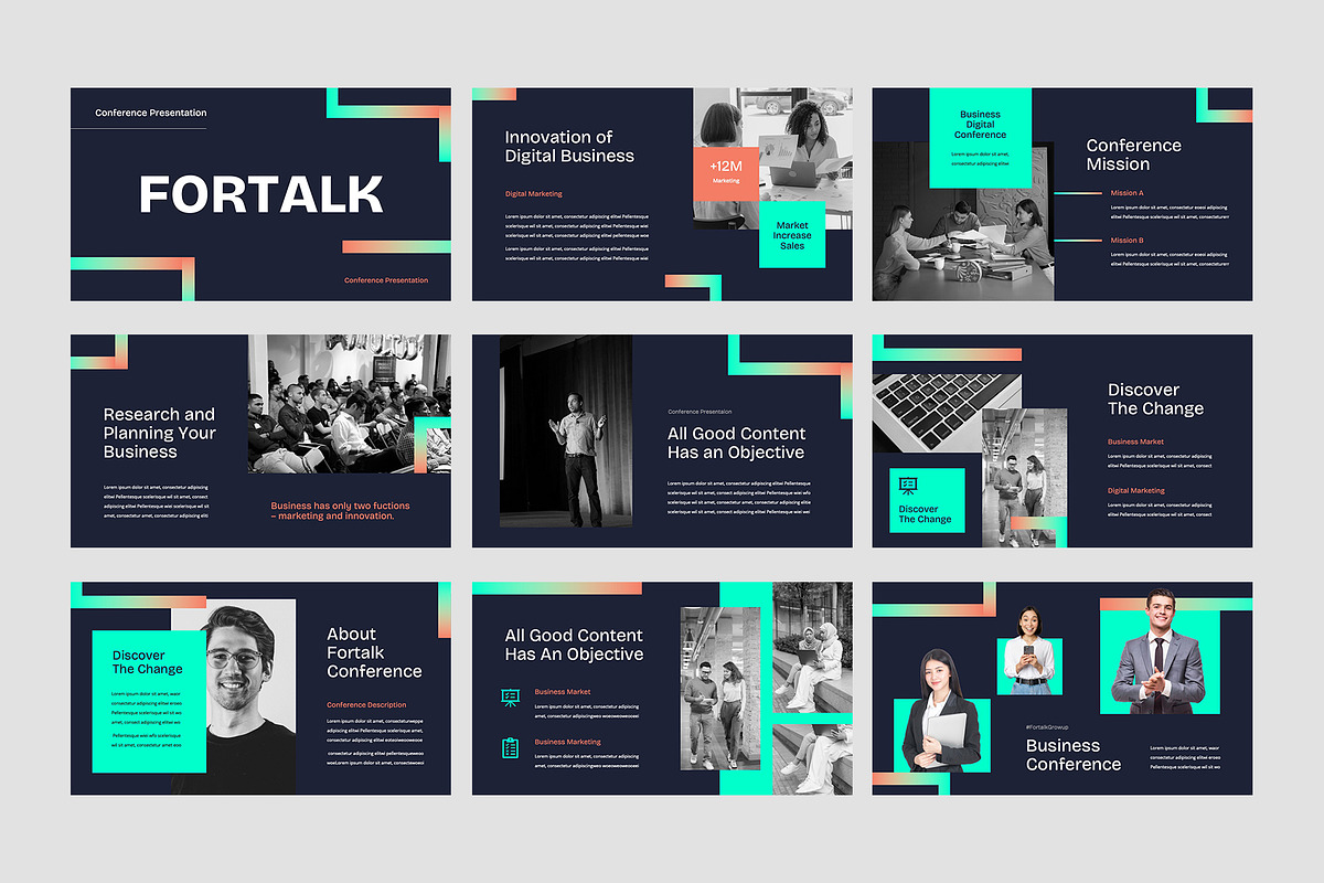 Fortalk - Conference Google Slides, a Presentation Template by rgbryand (Photo 2 of 6)