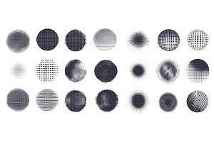 Halftone dotted circle. Abstract, an Illustration by Stock-Smart-Start