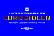 Eurostolen - A layered font, a Sans Serif Font by Brainware Graphic (Thumbnail 1 of 10)