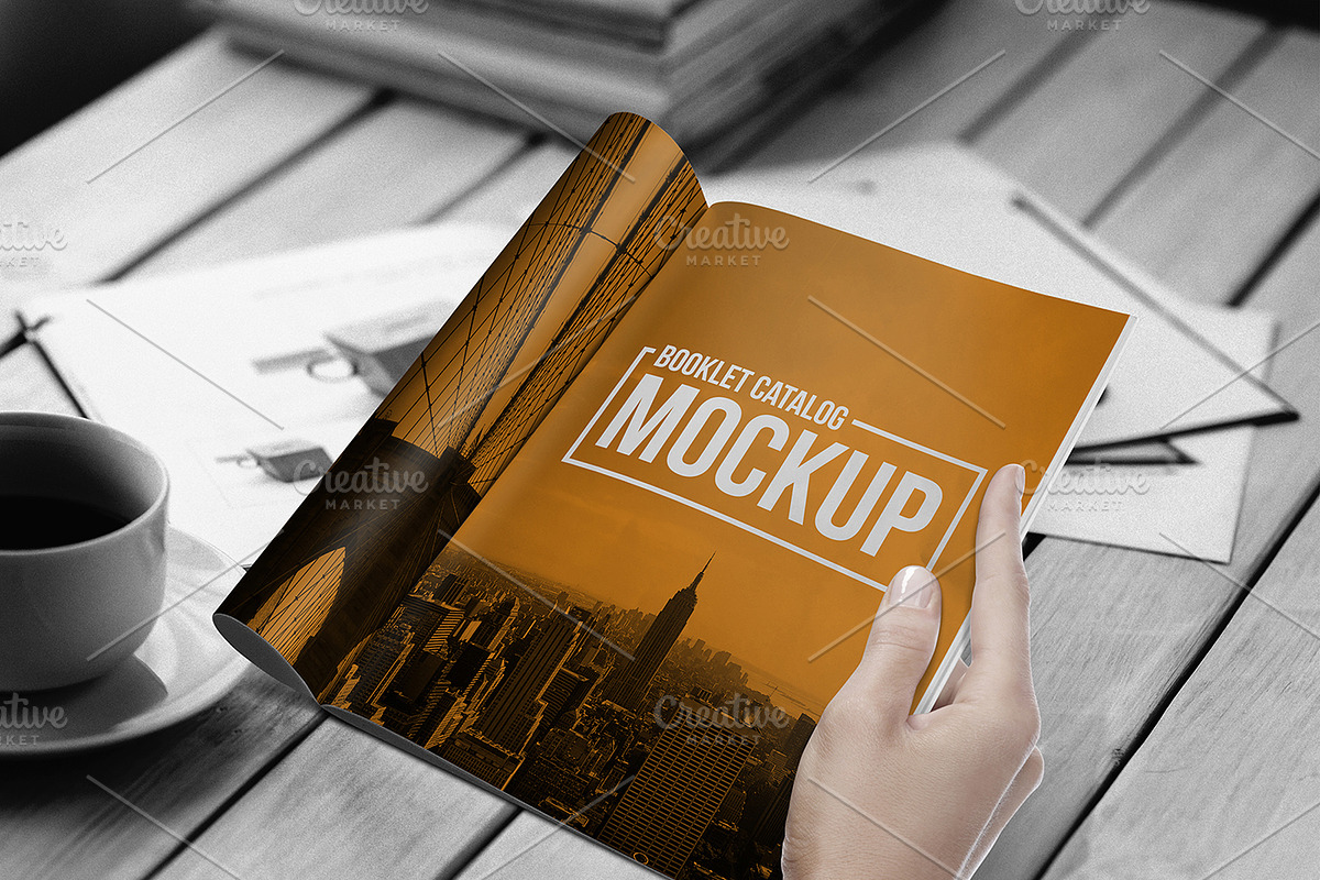 Booklet Catalog Mockup, a Mockup by Vectogravic Design (Photo 6 of 17)