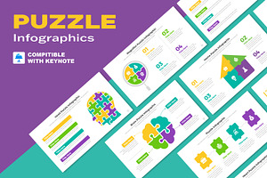 Puzzle Infographic Keynote, a Templates & Theme by Mighty-Slide