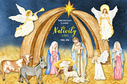 Christmas Nativity scene clipart, an Object Graphic by svetlanaARTdreams (Thumbnail 1 of 11)