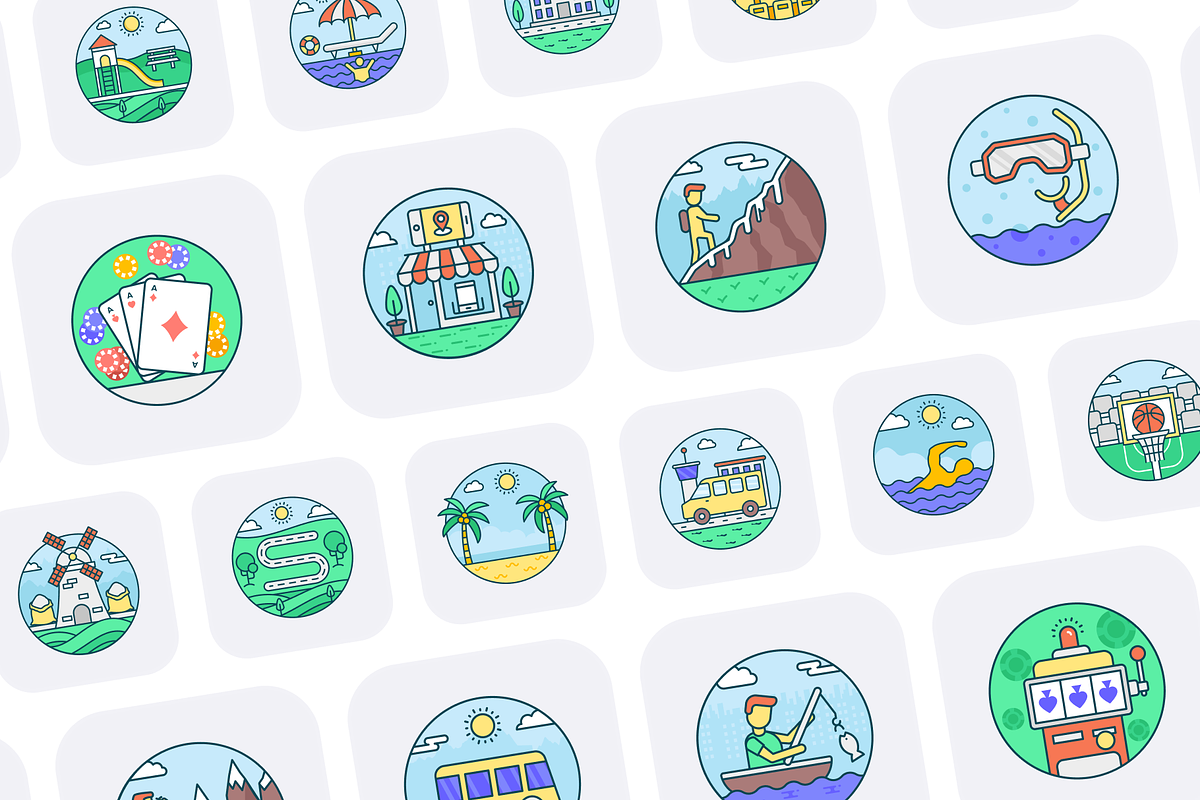 Landscape Icon Set, a Duotone Icon by Brickclay (Photo 6 of 9)