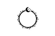 Crescent Moon Round Frame Bundle, an Illustration by Creativeshirt (Thumbnail 3 of 31)