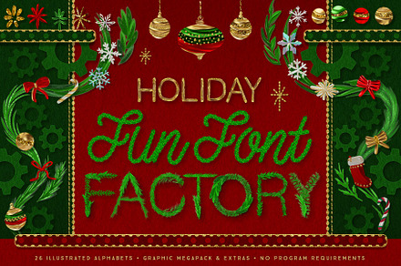 Luxe Holiday Greenery Alphabets