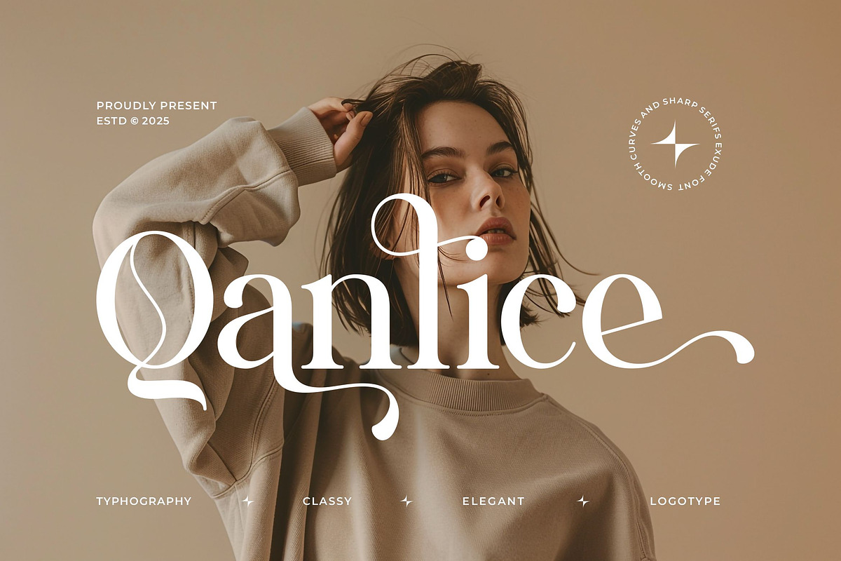 Qanlice || Modern Minimalist Serif F, a Serif Font by Ermedia Studio (Photo 1 of 10)