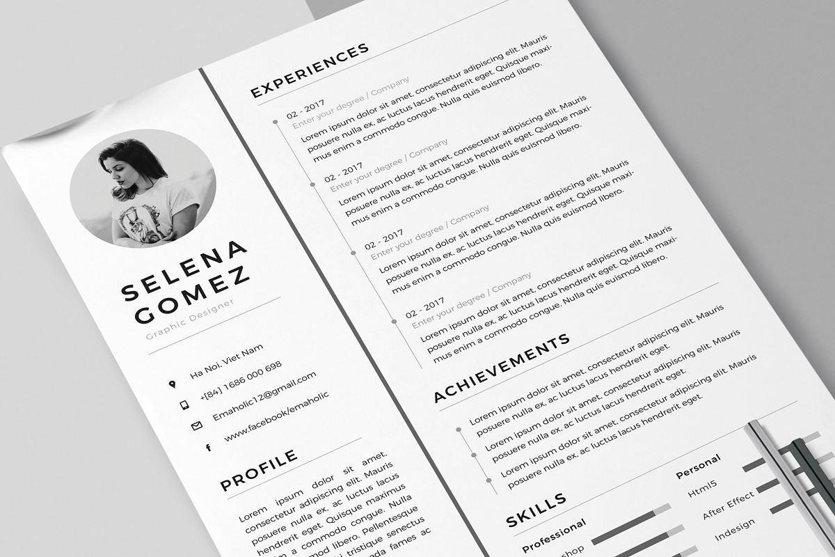 Modern Cv template, a Resume Template by Emaholic Template (Photo 5 of 5)