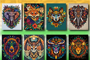 Animals Mandala Coloring Pages, an Animal Illustration by Coco Bloom (Thumbnail 2 of 4)