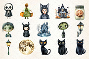 Cute Halloween Clipart, an Illustration by Rose Art (Thumbnail 2 of 3)