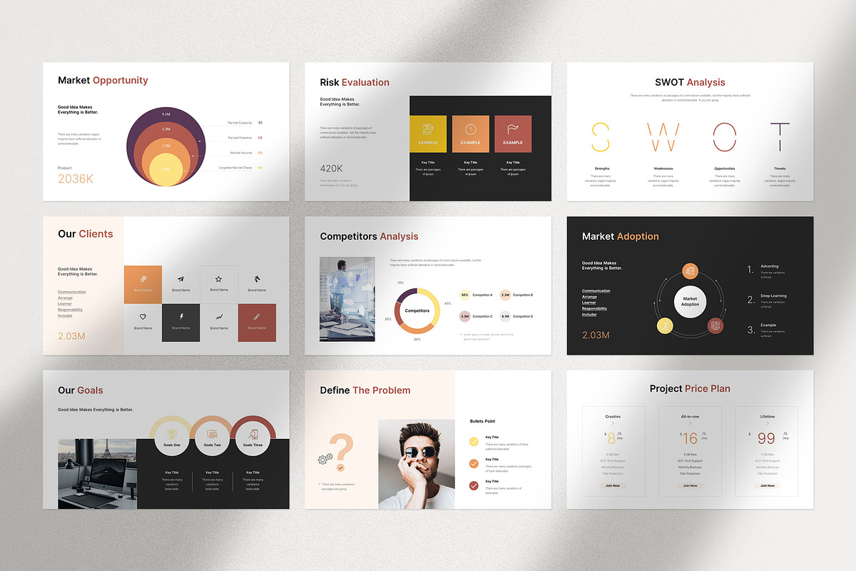 Pitch-Deck Presentation Template, a Templates & Theme by Slide_Genius1 (Photo 5 of 6)