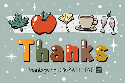 Thanksgiving OTF Dingbats Font, a Symbol Font by DREAMs Soul G.