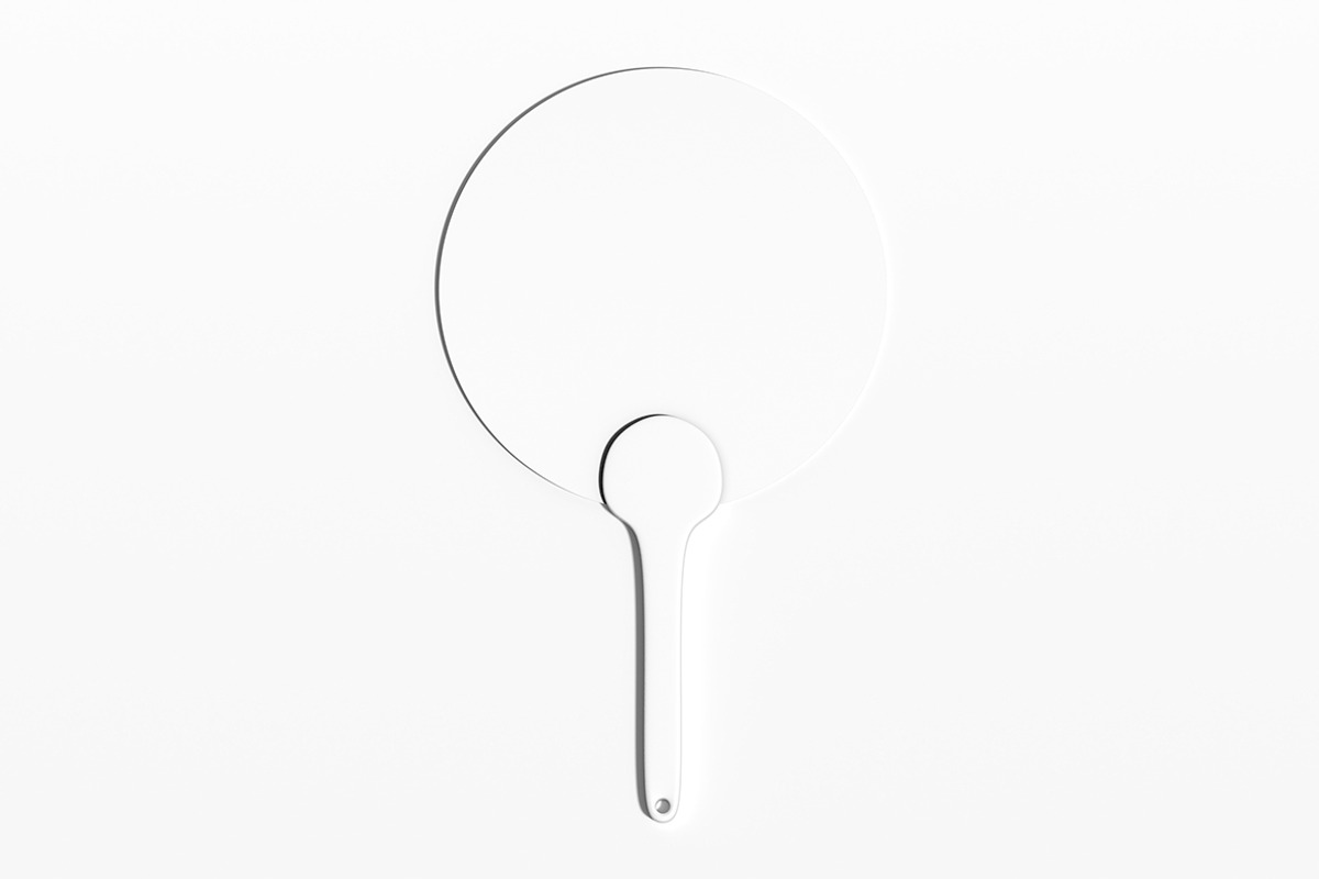 Round Paper Hand Fan Mockup