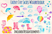 Rainy Sky Element Pack 80+ Graphics!, an Illustration by Violet LeBeaux (Thumbnail 2 of 5)