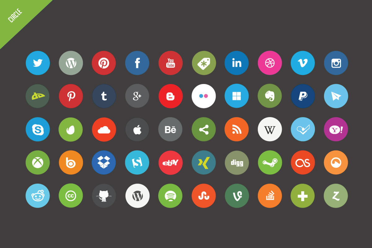 Complete Social Icon Set - Vector preview 3