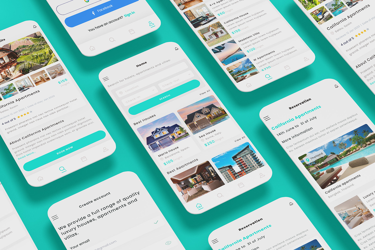 Book Holiday House & apartments App, an App Template by nagaredesignstudio (Photo 1 of 2)