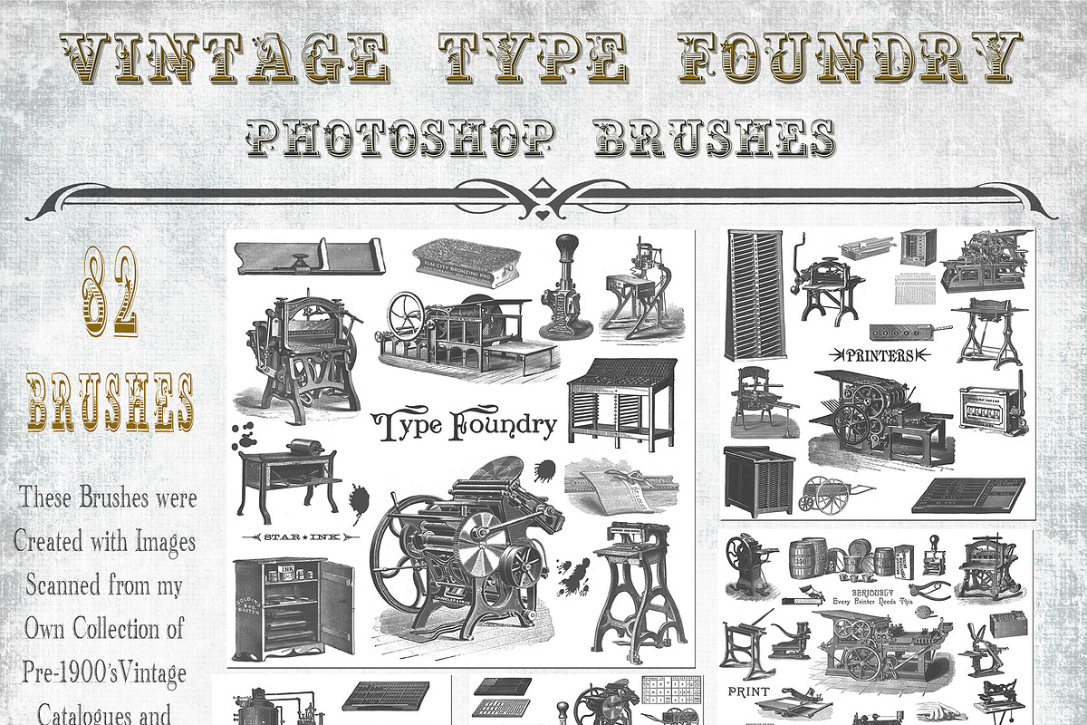 Vintage Type Foundry PS Brushes