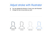 1042 iOS style line icons, an Outline Icon by Robert.F (Thumbnail 3 of 5)