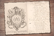 Old Vintage Paper with Cartouches, a Decorative Illustration by Secret Helper (Thumbnail 4 of 11)