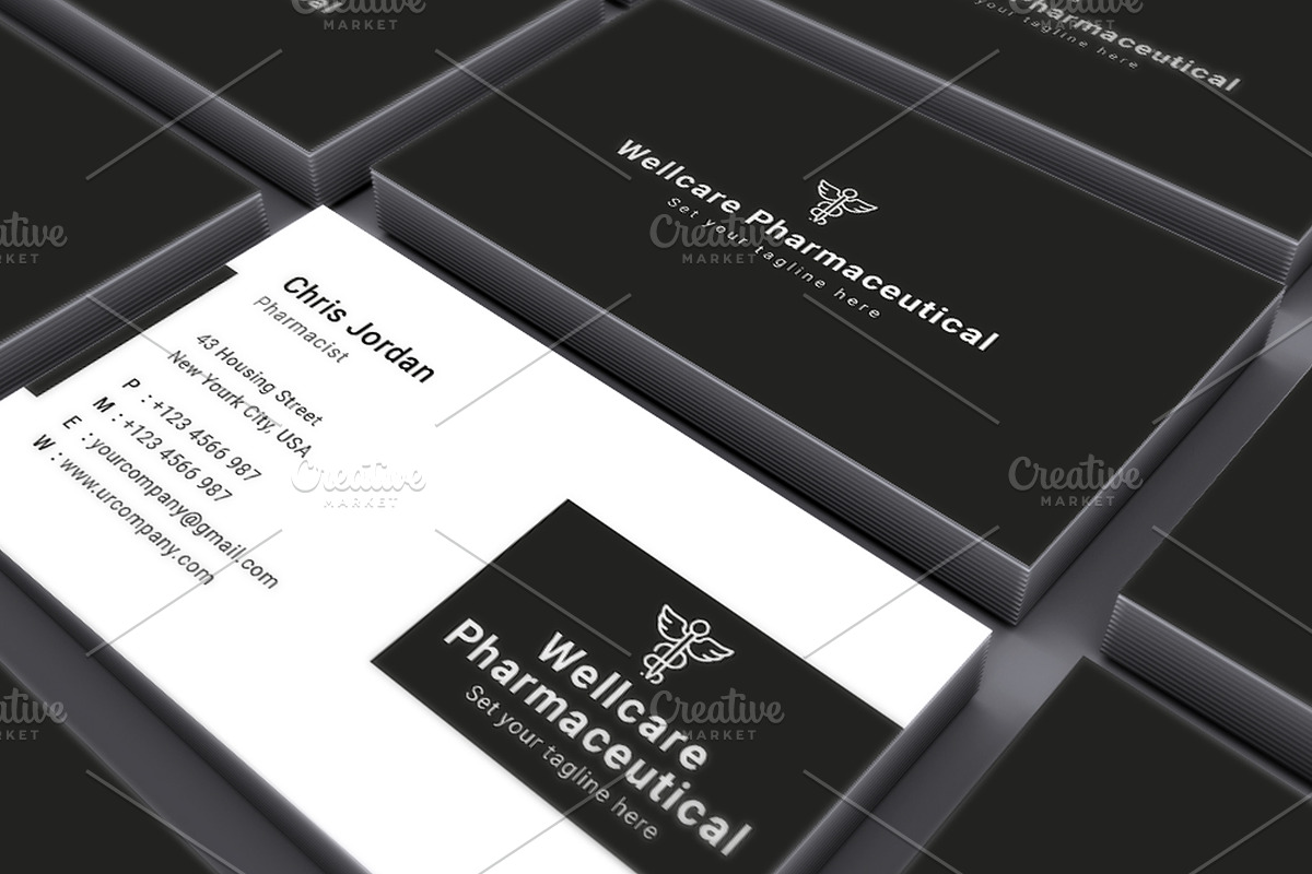 Pharmaceutical Business Card, a Business Card Template by graphicsunday (Photo 3 of 4)