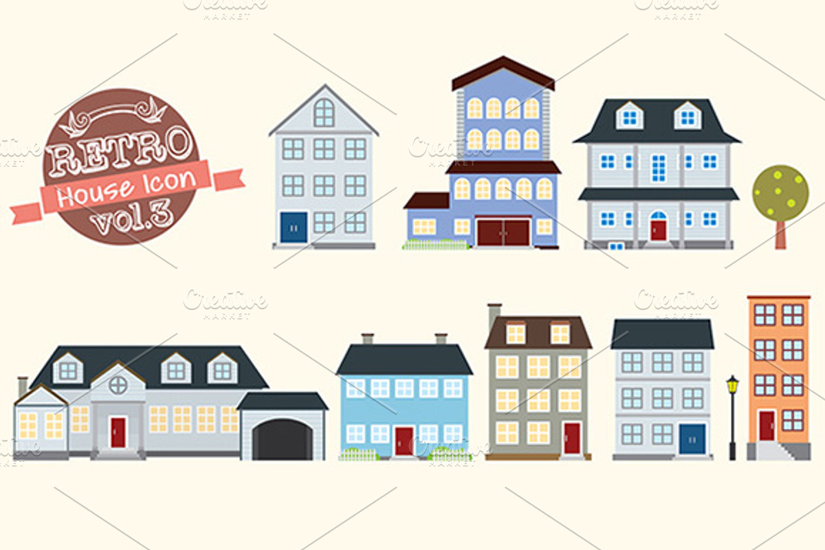 Retro House Icon Vol 3, an Icon by VectorCat