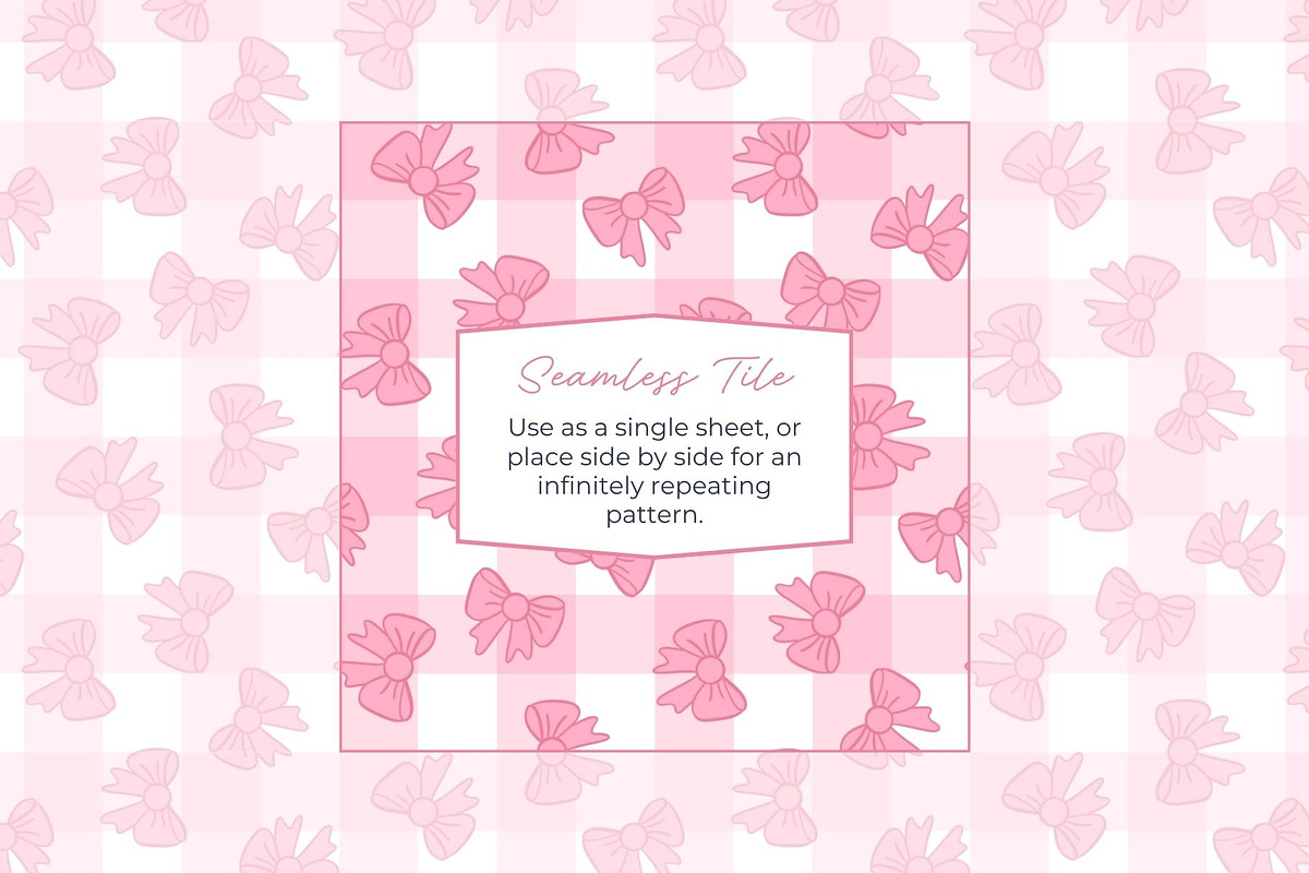 Pink Coquette Bow Seamless Pattern, a Pattern Graphic by Fern & Quill (Photo 5 of 6)