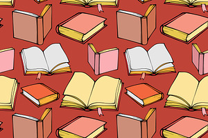 Books Seamless Pattern