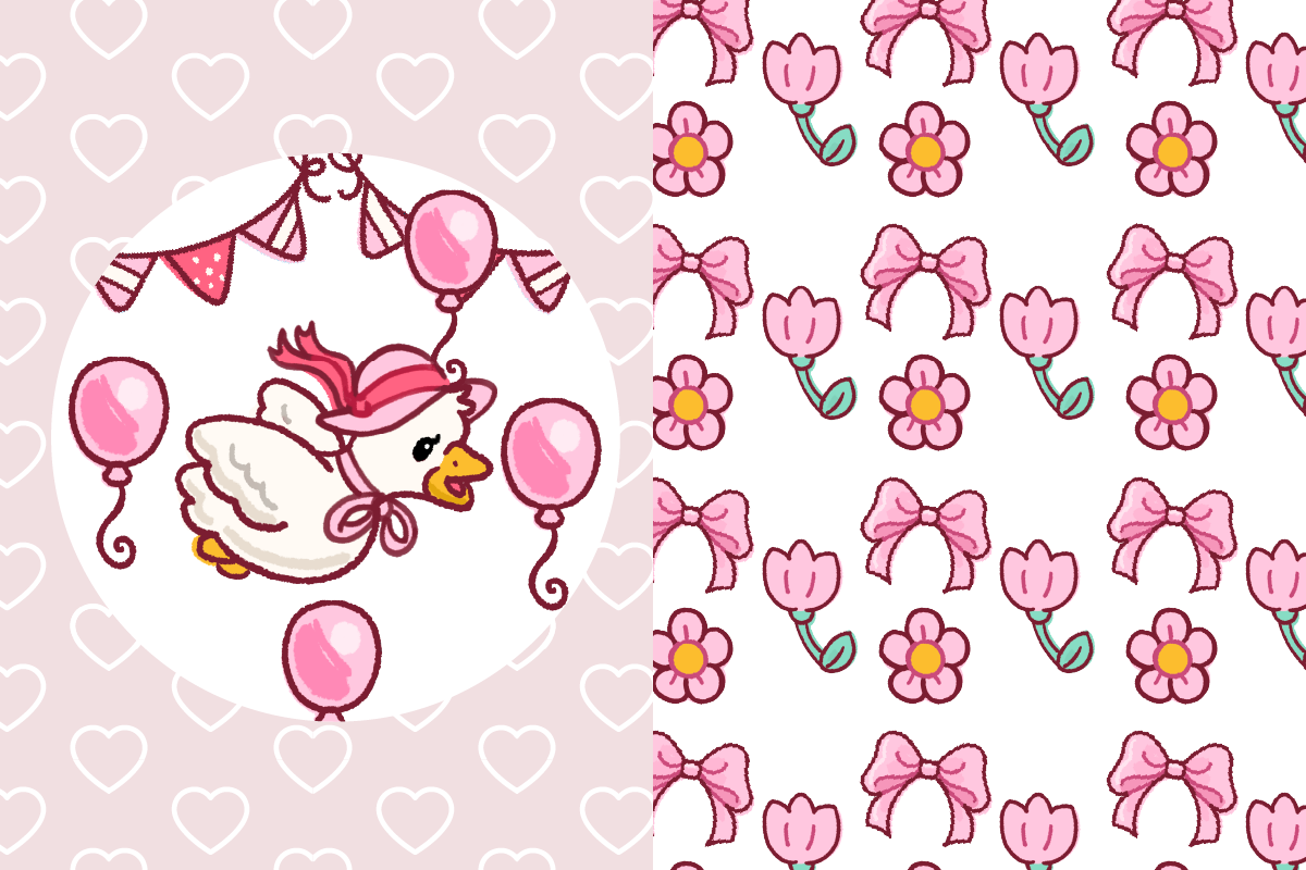 Coquette Goose Clipart, an Animal Illustration by TheClipAtelier (Photo 3 of 3)