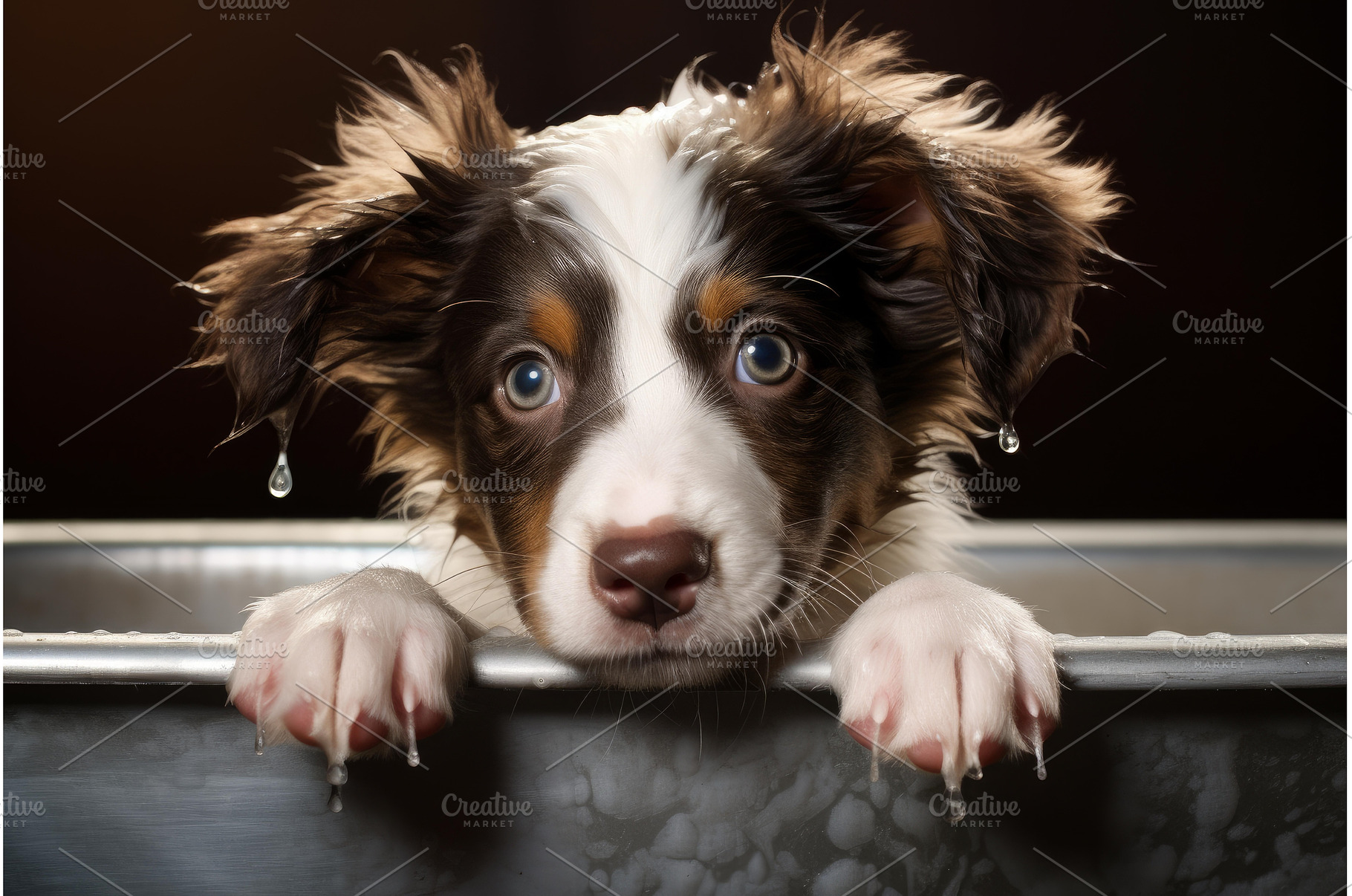Therapeutic Puppy dog foam bath, an Animal Photo by Ylivdesign