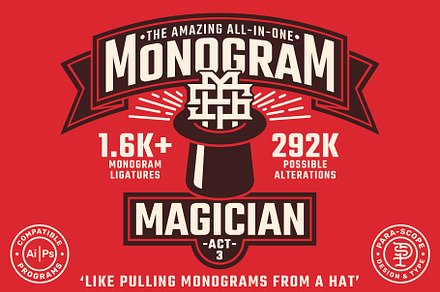 MONOGRAM-MAGICIAN-ACT3, a Symbol Font by Para-Scope Design