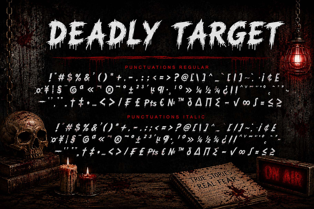 Deadly Target, a Blackletter Font by Yoga Letter (Photo 8 of 9)