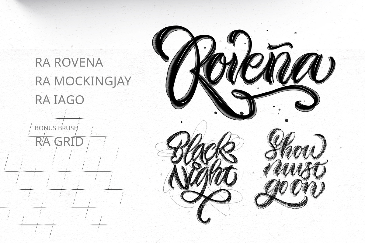 Fantasy Lettering Brushes. Procreate, a Brush Add-On by Diacritics (Photo 8 of 9)
