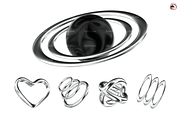 Y2K 3D Black Metallic Collection, an Object Graphic by JaoGam (Thumbnail 6 of 8)