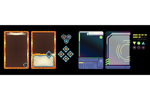 Game trading card. Cartoon tcg cards, an Illustration by Stock-Smart-Start