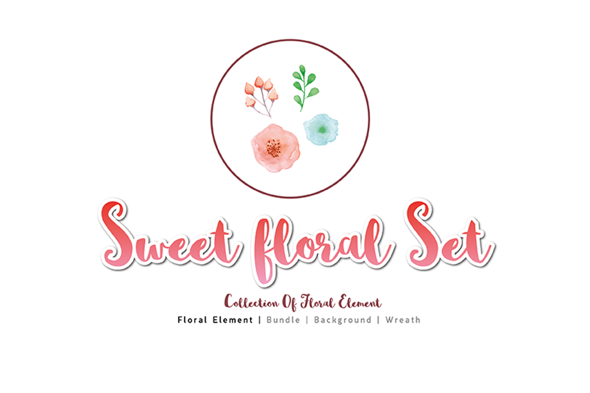 Sweet Floral Element DIY Pack   02, a Decorative Illustration by Ora (Photo 2 of 6)