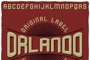 Vintage Label Typeface Orlando