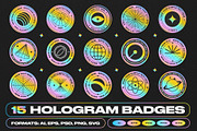 15 Hologram Badges, an Object Graphic by Parisa-Artstudio (Thumbnail 1 of 3)