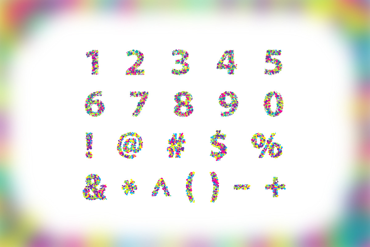 Colorblind OTF Colorful Font preview 7