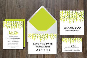 Wedding Invitation Suite greenleaves