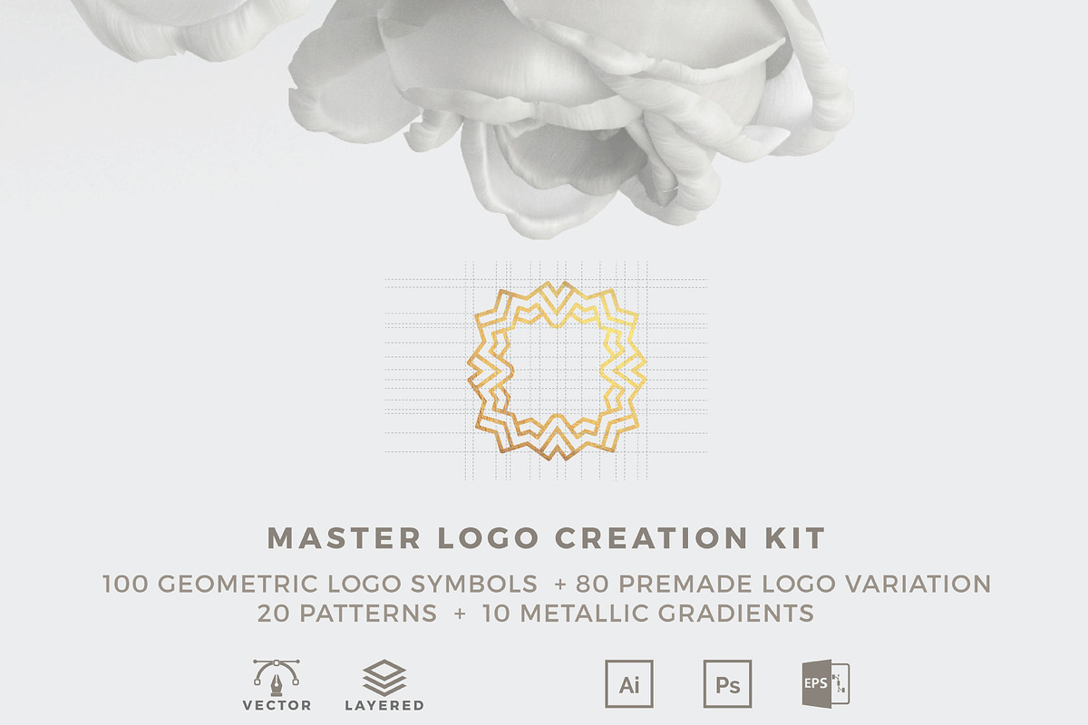 Logo Creator - geometric minimal kit, a Branding & Logo Template by Nues Design (Photo 2 of 31)