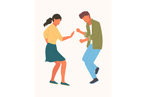 people dancing. male and female, a Person Illustration by Multigon