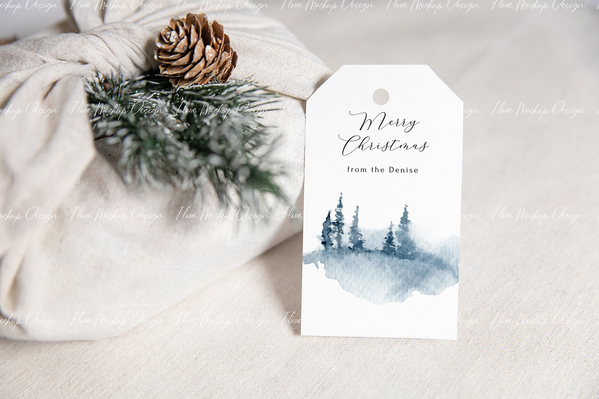Christmas Gift Tag Mockup, a Product Mockup by ILoveMockupDesign (Photo 3 of 10)